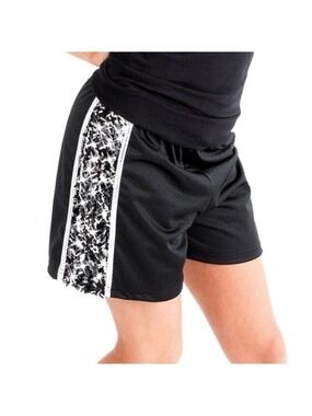 GIA Mia black mesh sequin cheer dance shorts size small
